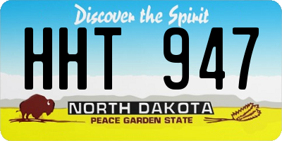 ND license plate HHT947