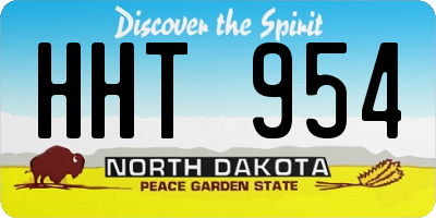 ND license plate HHT954