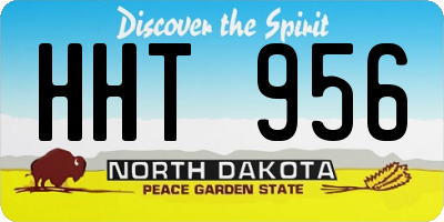 ND license plate HHT956
