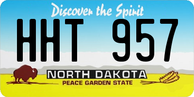 ND license plate HHT957