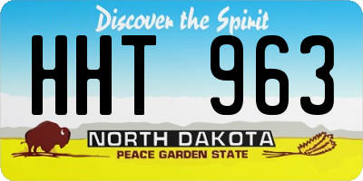ND license plate HHT963