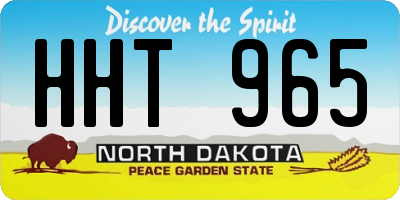 ND license plate HHT965