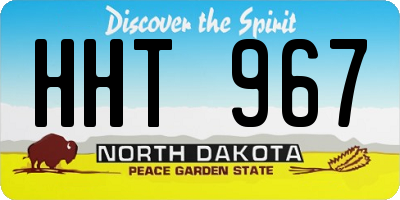 ND license plate HHT967