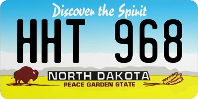 ND license plate HHT968