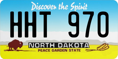 ND license plate HHT970