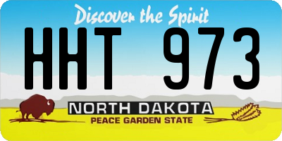 ND license plate HHT973