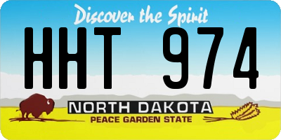 ND license plate HHT974