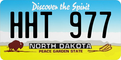 ND license plate HHT977