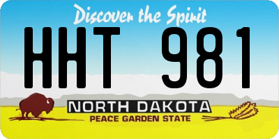 ND license plate HHT981