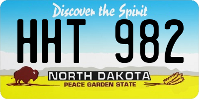 ND license plate HHT982