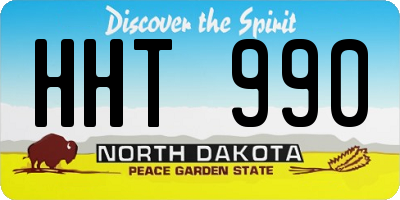 ND license plate HHT990