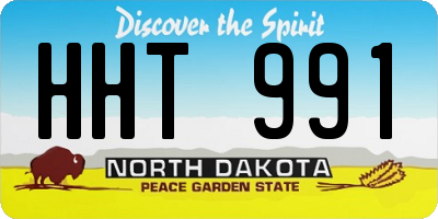 ND license plate HHT991