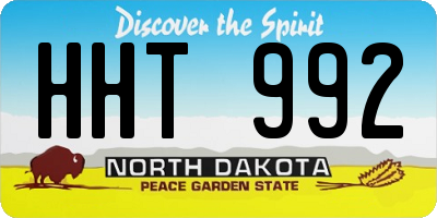 ND license plate HHT992