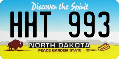 ND license plate HHT993