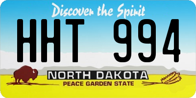 ND license plate HHT994