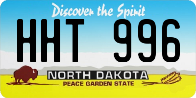 ND license plate HHT996