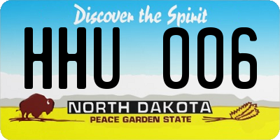 ND license plate HHU006