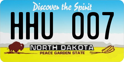ND license plate HHU007