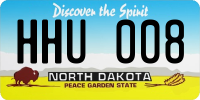 ND license plate HHU008