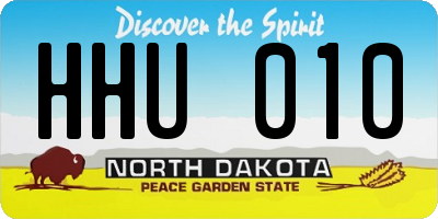 ND license plate HHU010