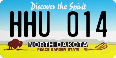 ND license plate HHU014