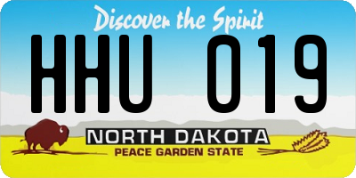 ND license plate HHU019