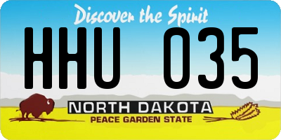 ND license plate HHU035