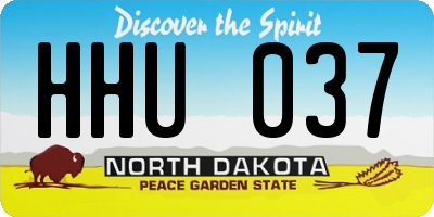 ND license plate HHU037