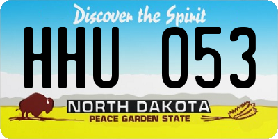 ND license plate HHU053