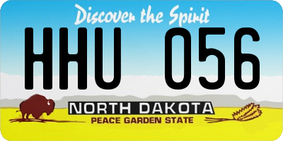 ND license plate HHU056
