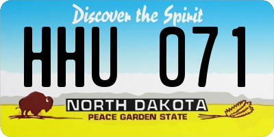 ND license plate HHU071
