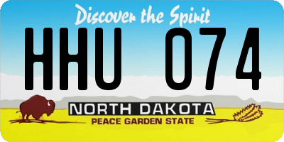 ND license plate HHU074
