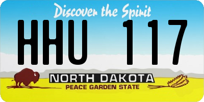 ND license plate HHU117