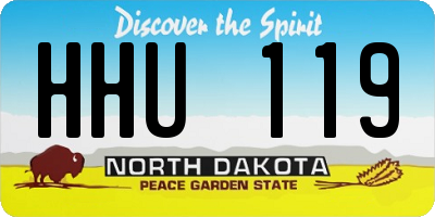 ND license plate HHU119