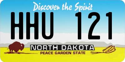 ND license plate HHU121
