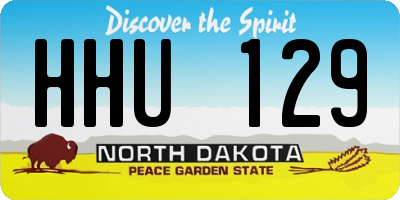 ND license plate HHU129