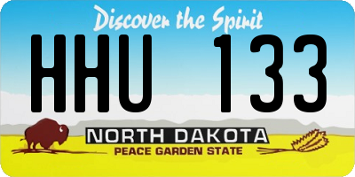 ND license plate HHU133