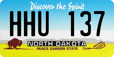 ND license plate HHU137