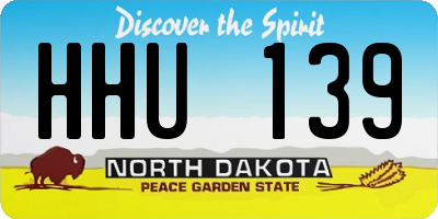 ND license plate HHU139