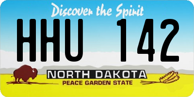 ND license plate HHU142