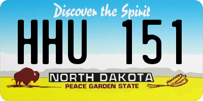 ND license plate HHU151