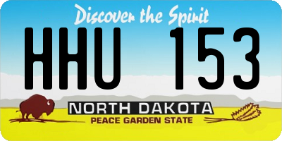 ND license plate HHU153