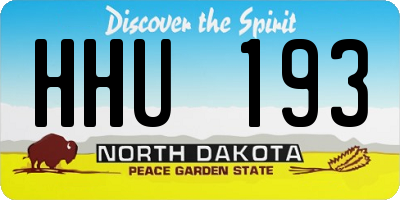 ND license plate HHU193
