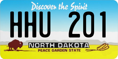 ND license plate HHU201
