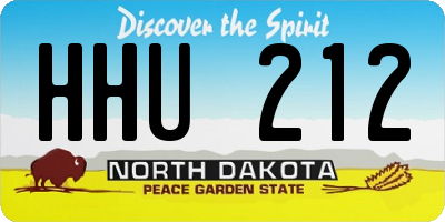 ND license plate HHU212