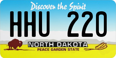 ND license plate HHU220