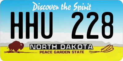 ND license plate HHU228