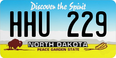 ND license plate HHU229