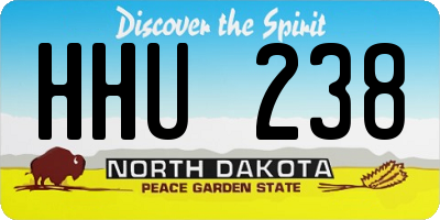 ND license plate HHU238