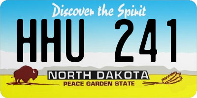 ND license plate HHU241